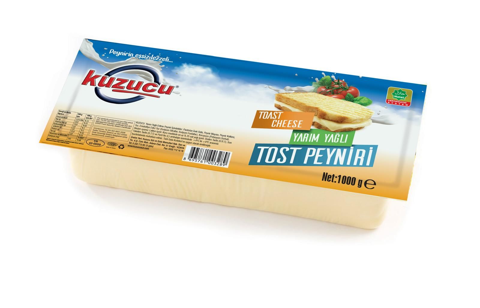 1000 g Yarım Yağlı Tost Peyniri